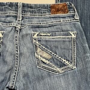 Buckle BKE Sabrina Low Rise Boot Jeans Womens 27 R Embroidered Western 27x31.5